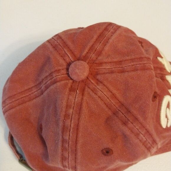 Boston Distressed Baseball Cap Hat Red By Elidan Corp Adjustable Strap USA Flag - Picture 5 of 15